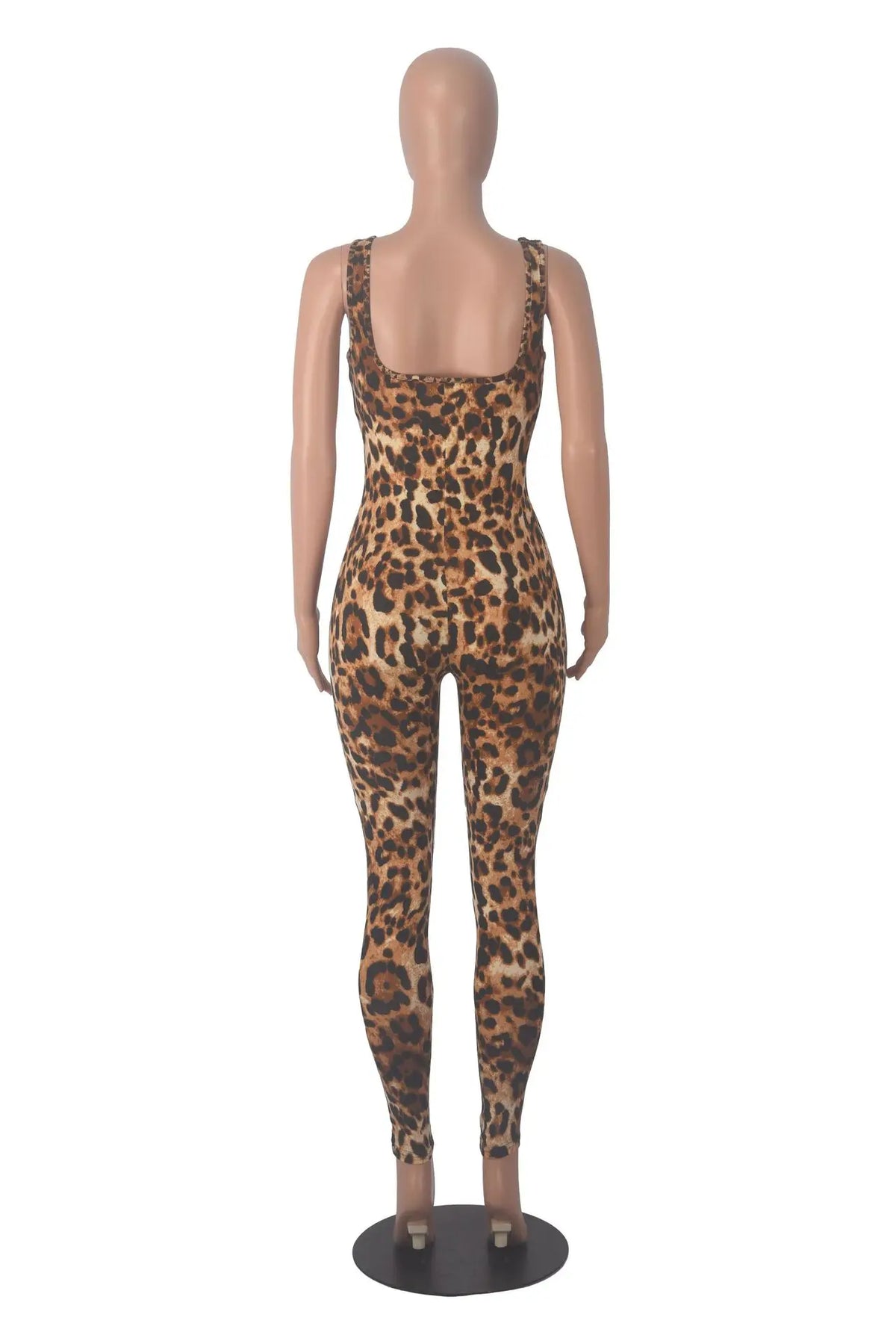 Wmstar Women Printed Sleeveless Bodysuit Threaded Square Neck Open Back Hip Lifting Slim Fit Jumpsuit Wholesale Dropshipping