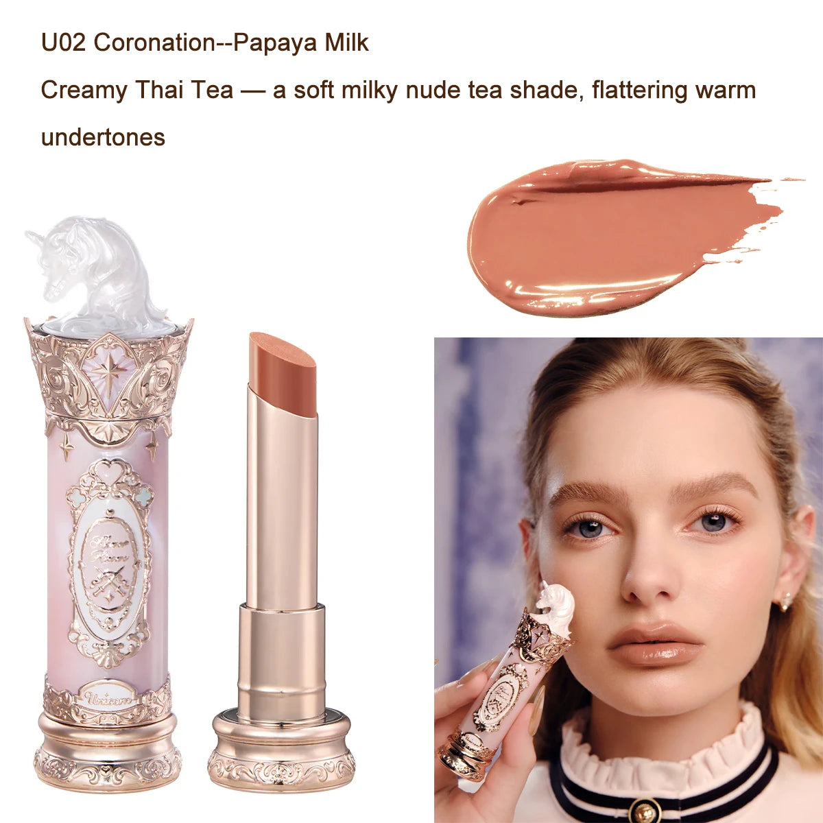 Flower Knows Knight Unicorn Makeup Set Eyeshadow Blush Lipstick Loose Powder Long Lasting Fantasy Princess Beauty Kit Cosmetics