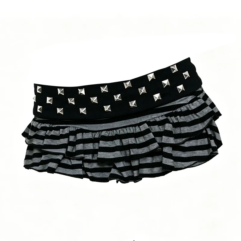 New Subculture Spice Girl Striped Slim Skirt Trendy Elegant Sweet Female High Street Aesthetic Skirt European and American Skirt