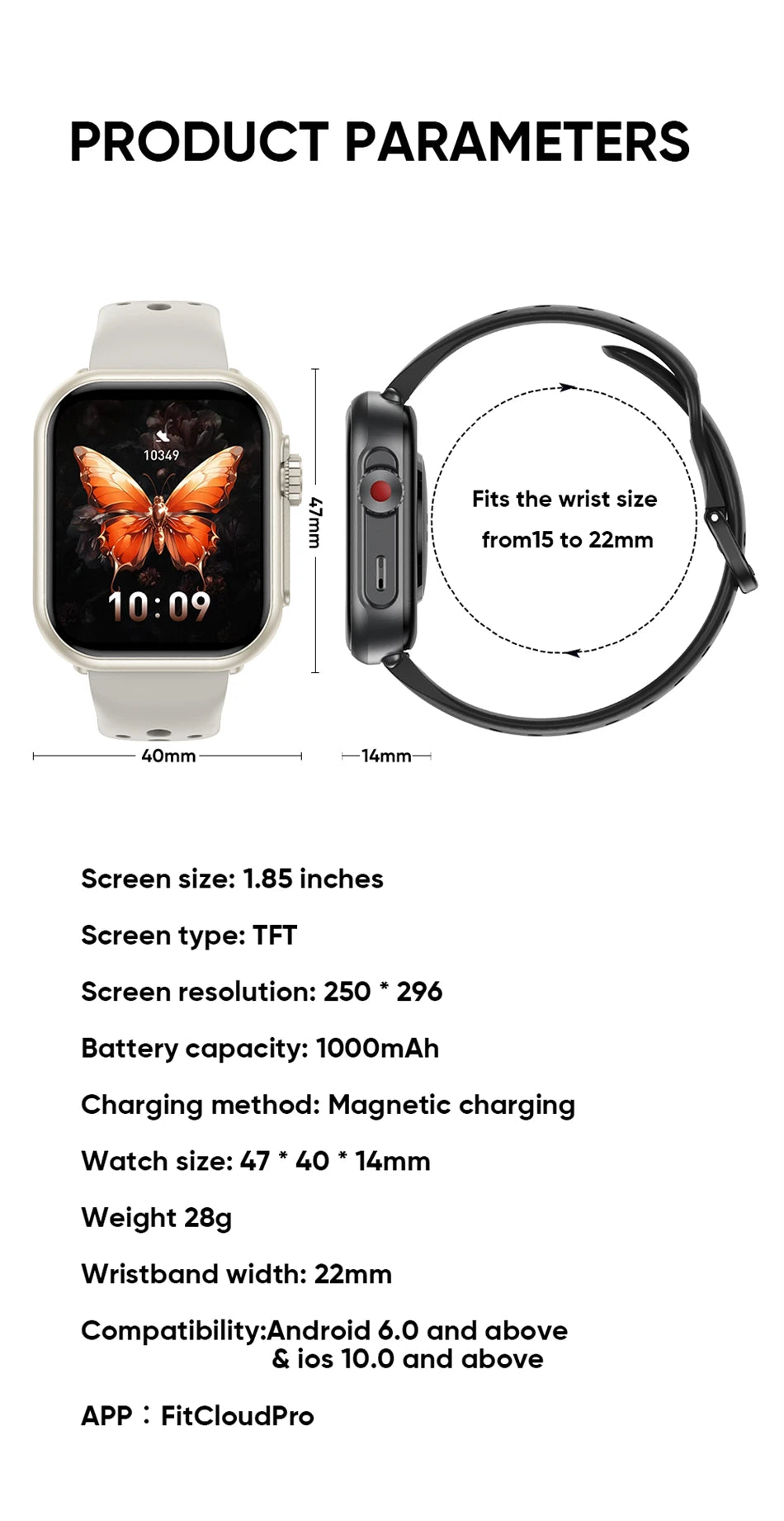 2026 New 1000 mAh Smart Watch Men Women 1.85“HD AMOLED GPS track Full Touch Screen IP68 Waterproof Bluetooth Call SmartWatch Man