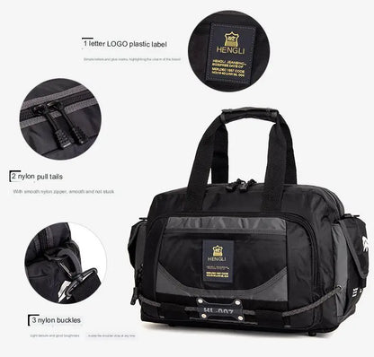 Men's Travel Bag Folding Oxford Cloth Bag Protects Portable Waterproof Shoulder Leisure Bags