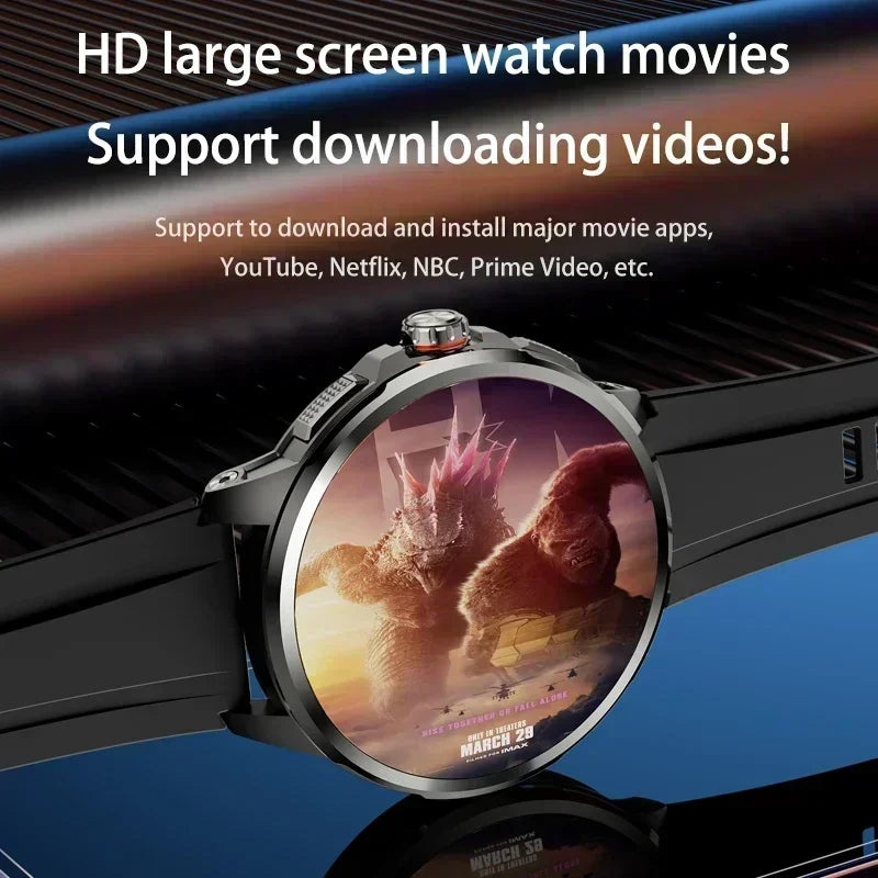 H99 Smart Watch Android Watches Amoled Smartwatch With 190° Rotary Camera Google Play Store 1.95 inch Amoled Screen