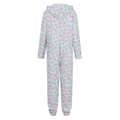 One-Piece Pajamas Jumpsuits Leopard Winter Trend Christmas Pajamas Flannel Thickened Christmas Hooded Ladies' Homewear Jumpsuits