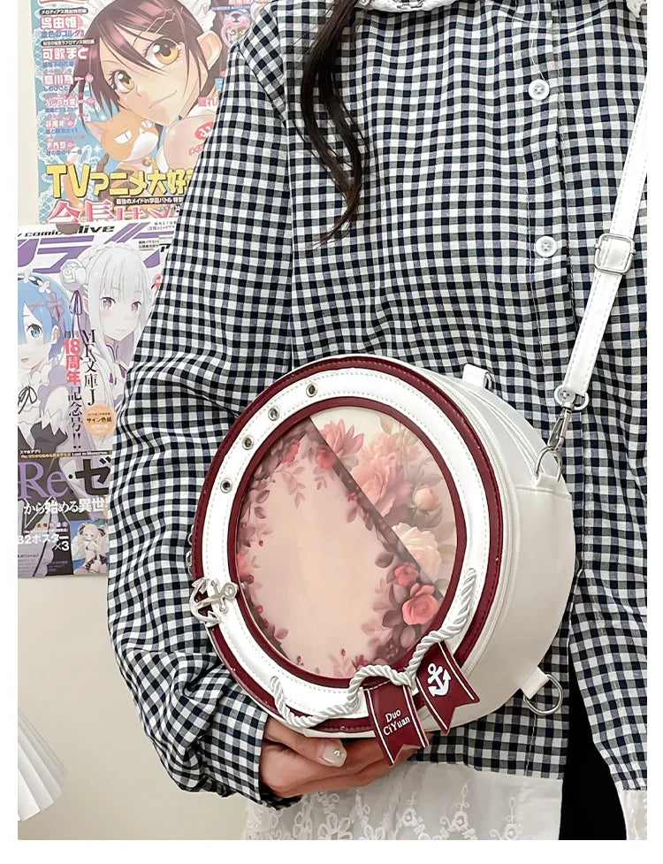 2026 New Sweet Y2k Aesthetic Shoulder Bags Women Kawaii Fashion Casual Backpacks Trendy transparent Travel Crossbody Ita Bags