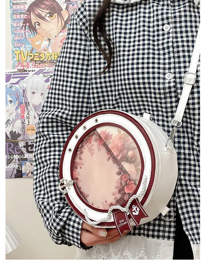 2026 New Sweet Y2k Aesthetic Shoulder Bags Women Kawaii Fashion Casual Backpacks Trendy transparent Travel Crossbody Ita Bags