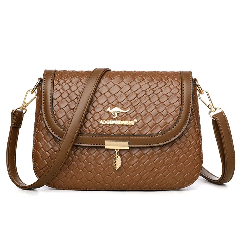 High Quality Soft Leather Purse Fashion Women Shoulder Messenger Bag Multi-pocket Wear-resistant Bag Luxury Ladies Handbag Sac