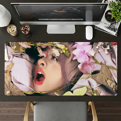 Singer Melanie Martinez Hades Mouse Pad Large Non-Slip Waterproof Mat Stitched Edge Keyboard Pad for Gaming Daily Office