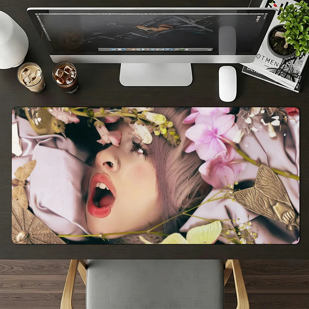 Singer Melanie Martinez Hades Mouse Pad Large Non-Slip Waterproof Mat Stitched Edge Keyboard Pad for Gaming Daily Office