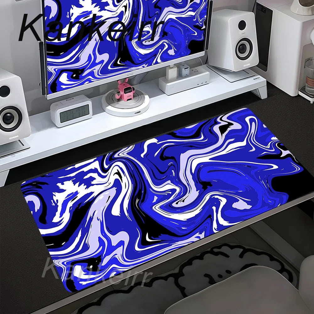 90x40cm Non-Slip Rubber Gamer Mouse Mat Gaming Mouse Pad Strata Liquid Desk Mat XXL Computer Keyboard Table Pad Large Mousepad