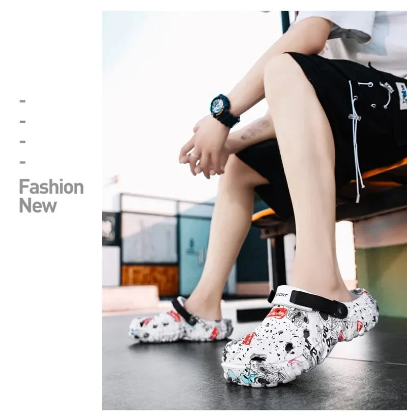 Plus Size 48 49 Men's Summer Clogs Sandals Eva Slippers Men Fashion New Flat Sandals Men Women Leisure Slides Men Casual Shoes