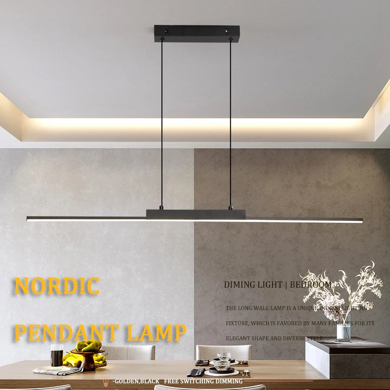 Pendant Lights Modern Simple Dining Room Lights For Kitchen Long Chandelier Living Room Pendant Lamp Home Decoration Lighting