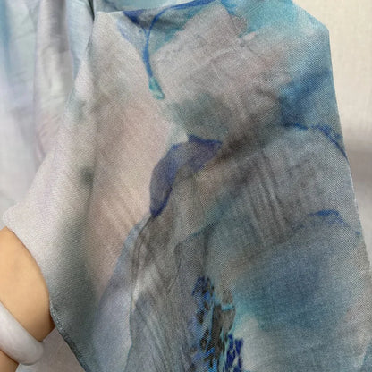 New Double-sided Print Modal Hijab Scarf Watercolor Leopard Prairie Hide Print Hijabs for Women Muslim Fashion Turbans for Women