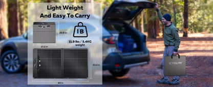CTOLITY AP200 Portable Power Bank 192Wh 200W LiFePO4 Battery with SPC100 100W ETFE 20.5V Flexible Solar Panel Camping Travel RV