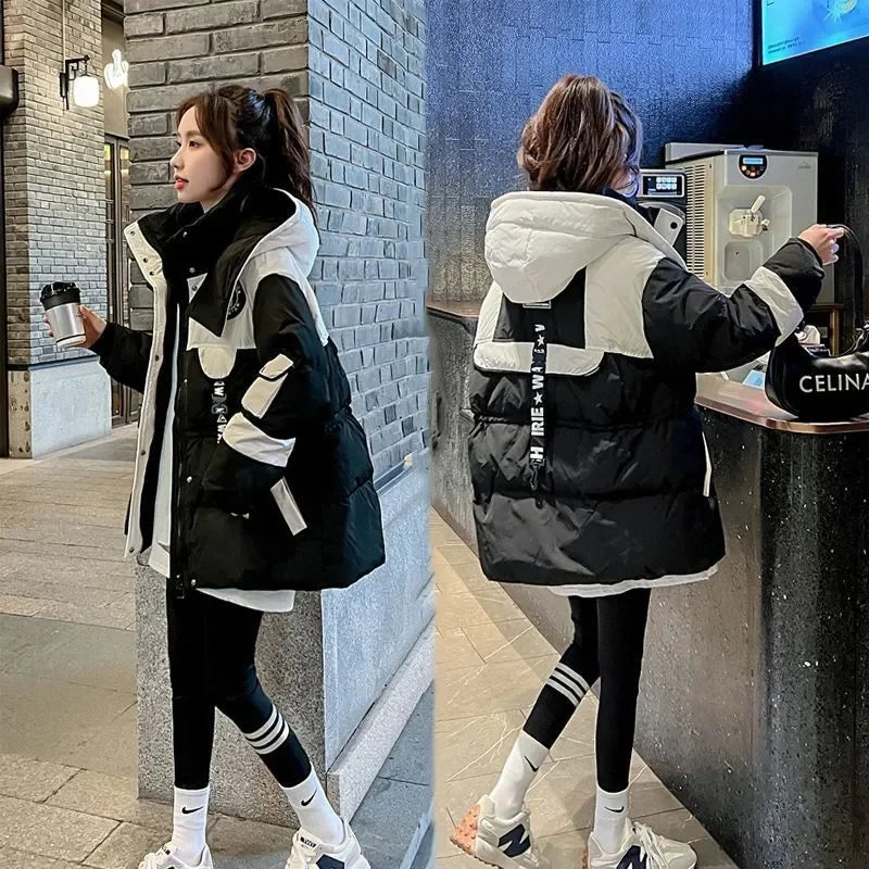 New Winter Coat for Women Coats Parkas Jackets Hooded Cotton Padded Jacket Korean Fashion Loose Super Hot Coats Cheap