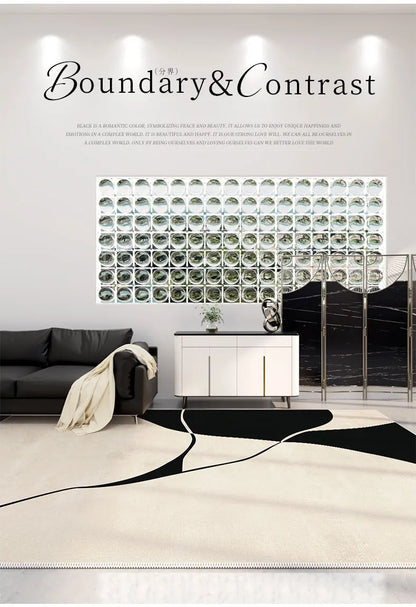 Light Luxury Living Room Decoration Plush Rug Cream Style Rugs for Bedroom Home Fluffy Soft Mat Cloakroom Large Area Carpet