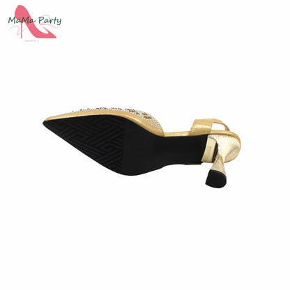 Peach Color New Arrivals Nigerian Women Shoes and Bag Set High Quality Super High Heels for Garden Party