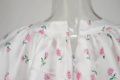 2026 Spring Women's Summer New Ruffled Floral Short Skirt V-neck Pleated Dress Shorts