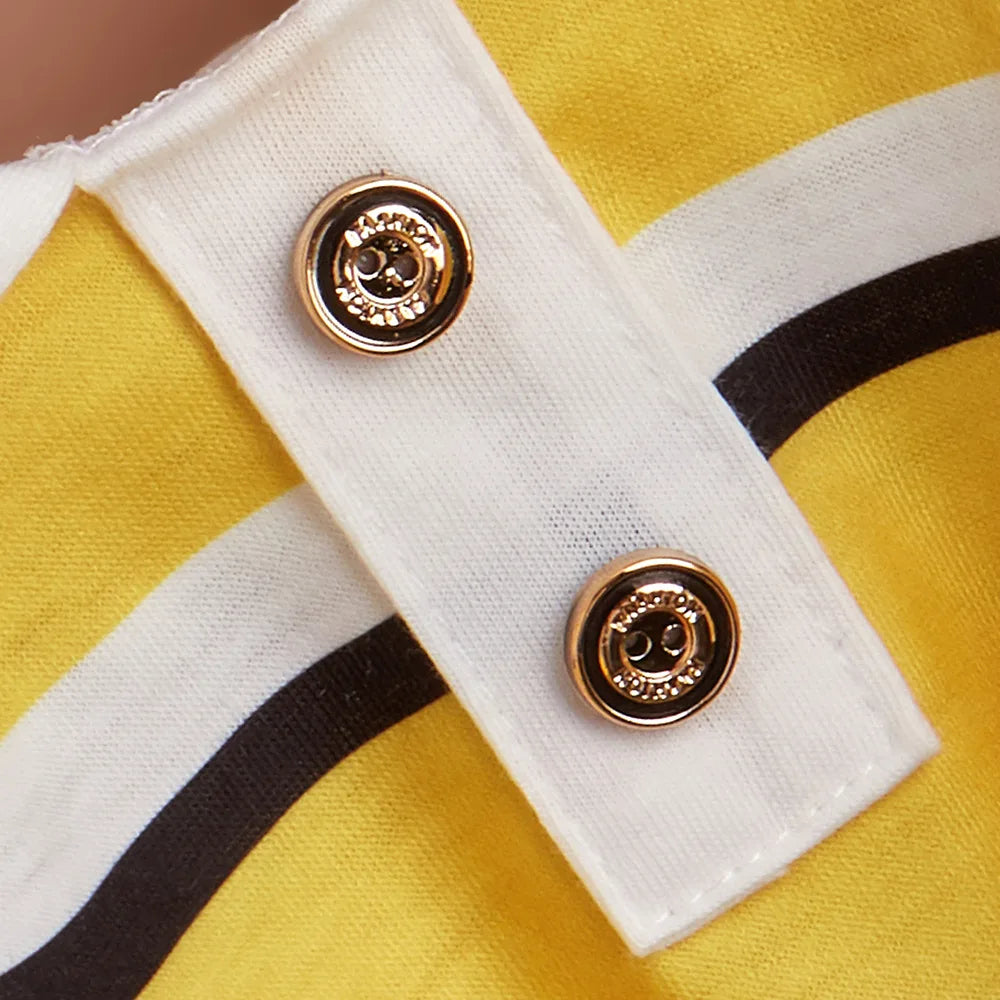 Sport Stripe Puppy Dog Polo Shirt Spring Autumn Pet Clothes for Small Dogs Schnauzer Maltese Bichon Pullovers Mascotas Clothing
