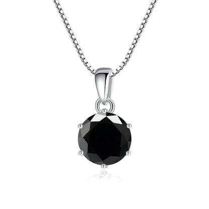 Butterflykiss 1 CT Real Moissanite Pendant Necklace For Women Top Quality 925 Sterling Silver Wedding Party Bridal Fine Jewelry