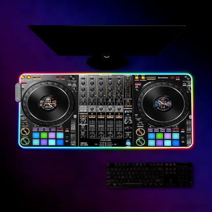 Music Pioneer DJ  Mouse Pad Waterproof RGB LED Light Colorful Game Keyboard Non-slip Cover Desk-mat Surface