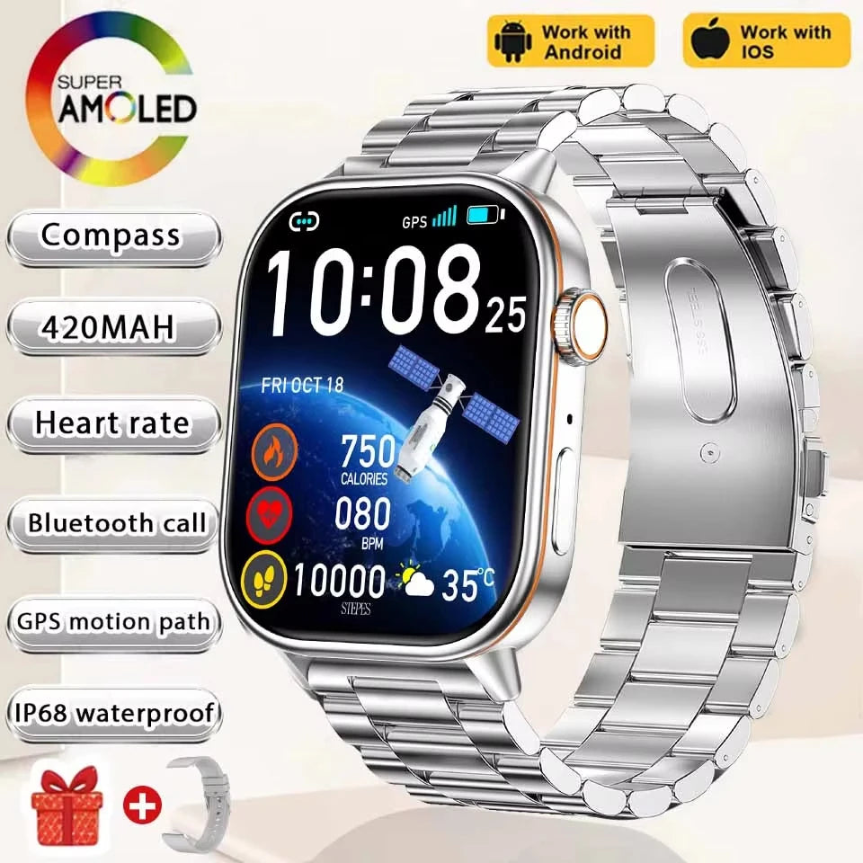 2026 New Multifunctional Smartwatch Women Gift Built-in GPS Bluetooth Call Music Fitness Sports Bracelet Sleep Monitor Watch Lad