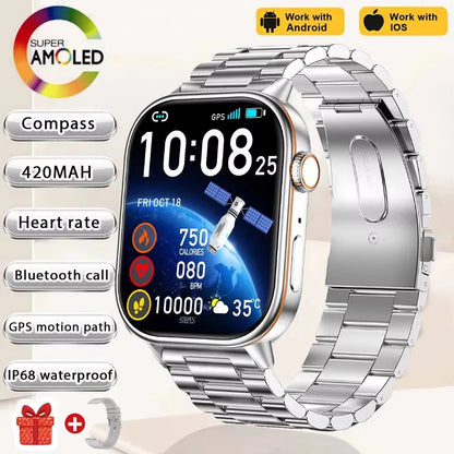 2026 New Multifunctional Smartwatch Women Gift Built-in GPS Bluetooth Call Music Fitness Sports Bracelet Sleep Monitor Watch Lad