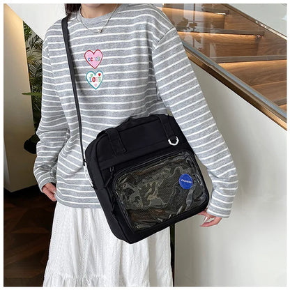 Japanese Style Kawaii Itabag For Dolls Large Handbags New Nylon School Bags For Teenage Girls Tote Shoulder Bag JK Crossbody Bag