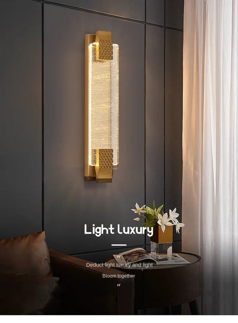 Modern Luxury Crystal Wall Lamp Bedroom Bedside Corridor Stairway Hallway Restaurant Kitchen Background Wall Led Light Sconce