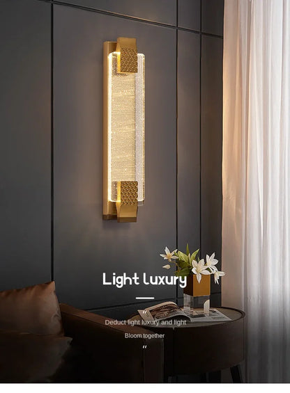 Modern Luxury Crystal Wall Lamp Bedroom Bedside Corridor Stairway Hallway Restaurant Kitchen Background Wall Led Light Sconce