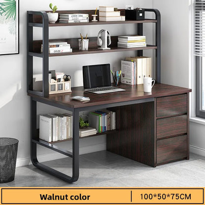 New model Desk Desktop Computer Desk Simple Home Desk Student Bedroom Bookshelf Integrated Writing Desk