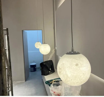 Nordic Moon Led Pendant Lights for Living Room Dining Bedroom Home Decorations Chandelier Cafe Restaurant Hanging Lamp Luminaire