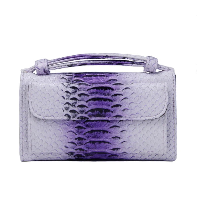 Luxury Snake Pattern Chain Flap Handbags Evening Clutches Crossbody Messenger Shoulder Bags Women Female Ladies Luxurious Purses