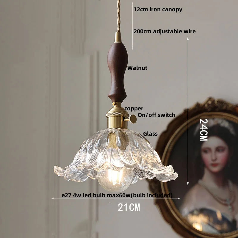 IWHD Knob Switch LED Pendant Lamp Bedroom Restaurant Cafe Luxury Crystal Glass Nordic Modern Interior Home Decor Hanging Lights