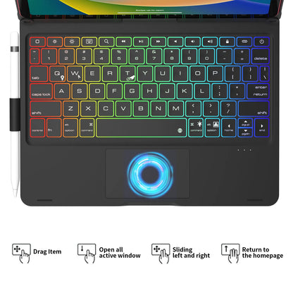 Backlit Keyboard Case with Trackpad & 360° Swivel for iPad 10th/11th Gen (A16), iPad Air 4th/5th Gen, and iPad Pro 11 (All Model