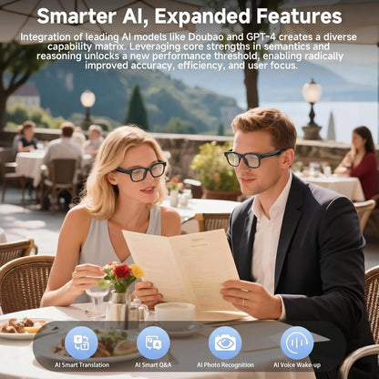 800W HD AI Smart Glasses with Camera, 1080P HD Video Recording, AI Assistant, Real-Time Translation, with Color-Changing Lenses