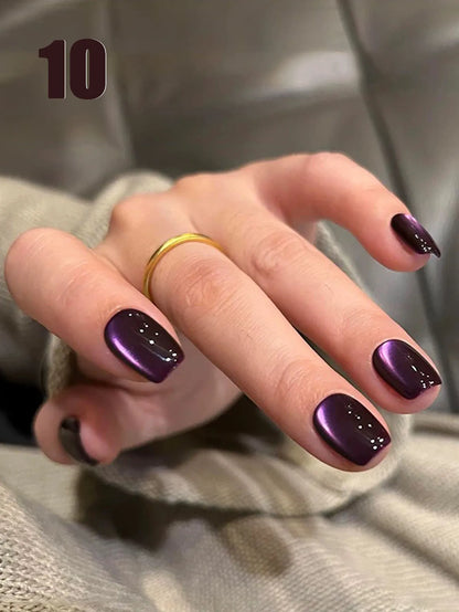 MIANEL 12ML Hit Product Gold Amber Cat Eye Gel Nail Polish 2026 New Blue Glass Beads Cat Eye Gel Nail Green Nails 1-21pcs