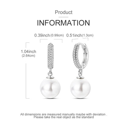 925 Sterling Silver Original Hoop Earring For Woman Luxury  Pendientes Wedding Jewelry Gift