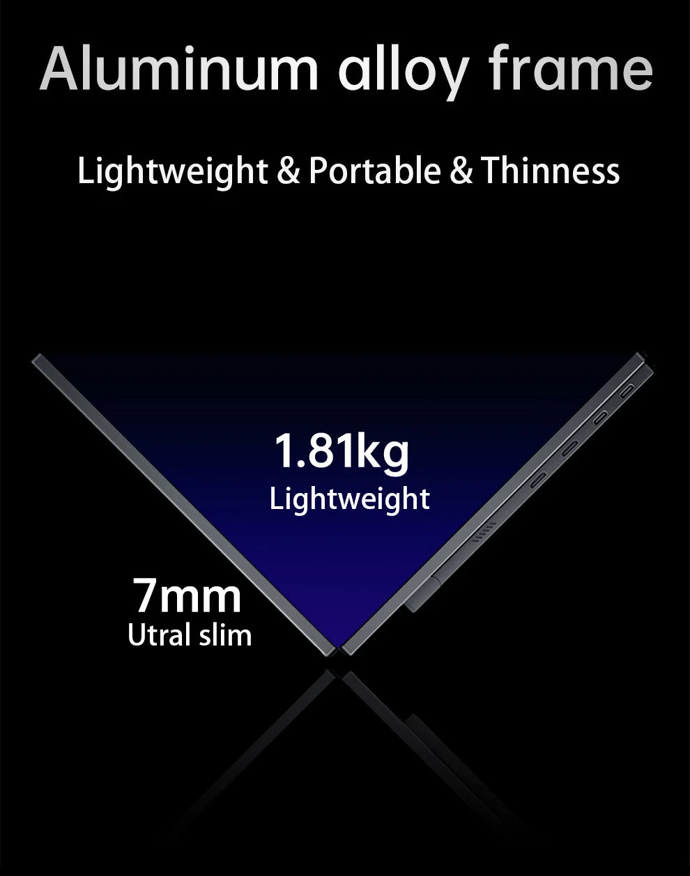 15.6" Folding Portable Monitor Dual Touch Screen 1080p 300nits VESA 75mm Freely Adjust Display Extender for Laptop PC With Bag
