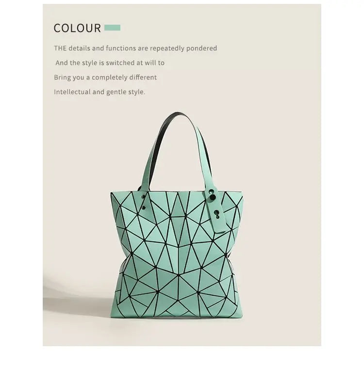 Luminous Bag Reflective Geometric Bags for Women 2024 Quilted Shoulder Bags Totes Female Handbags Bolsa Feminina Sac À Main