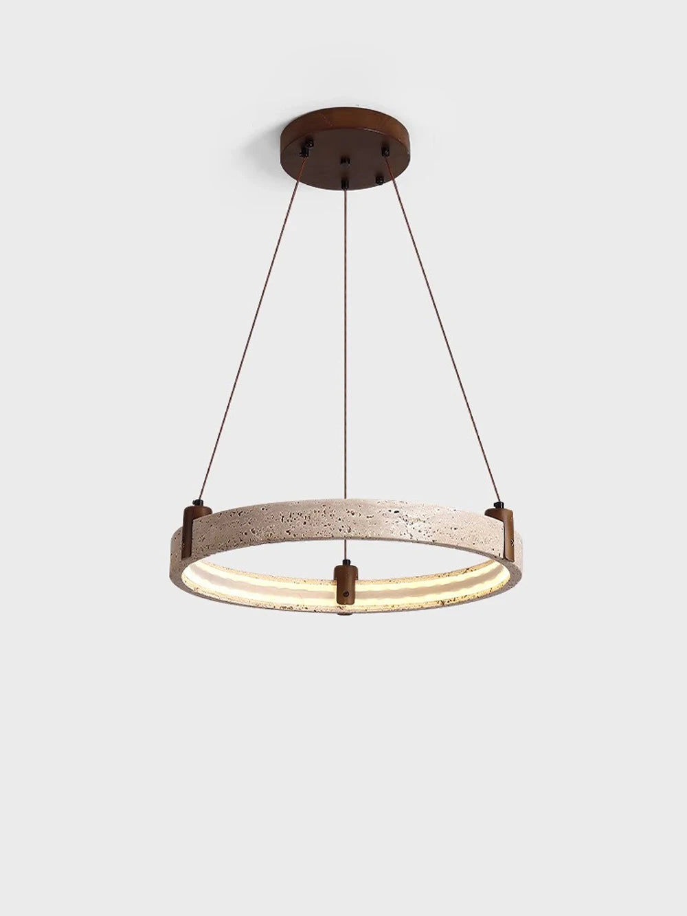 Artistic High-End Natural White Stone Dimming Function Wood Decoration Dining Room Living Room Exhibition Hall LED Modern