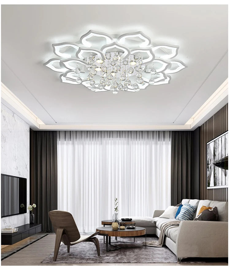 Modern Crystal Chandelier Ceiling Chandeliers For Living Room Lamp Bedroom Kitchen Lustre Indoor Lighting LED Fixtures Lights