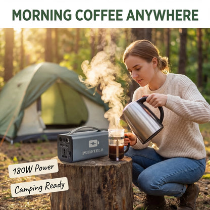 180W Outdoor Power Station 32000mAh 118.4Wh PD65W 110/220V Solar Generator Portable Power Bank For Camping Tent Travel Emergency