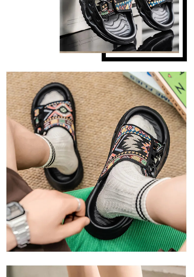 Summer Slippers Mens Shoes Casual Beach Sandals Outdoor Slides Walking Comfort Luxury Designer Lightweight Fashion Home Slippers