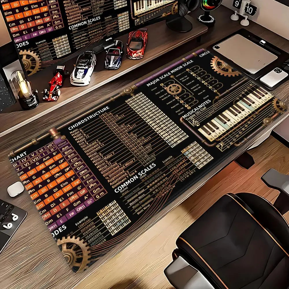 Music Theory Mouse Pad Shortcut Keys Mouse Pad Desk Mat Cheat Sheet HYBXAXC  Users Anti Slip Software Engineers Desk Pad