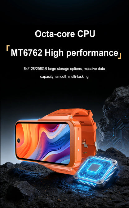 Android 12.0 Min Smart Watch Phone Smartwatch 2700Mah Battery 800W HD Dual Camera Amoled GPS WIFI Video Call Dual Sim Card Slot