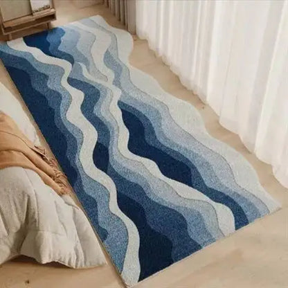 Fresh Style Green Carpet Green Moss Thicken Plush Rugs for Bedroom Bedside Irregular Non-slip Dirty Resistant Carpet Home Decor