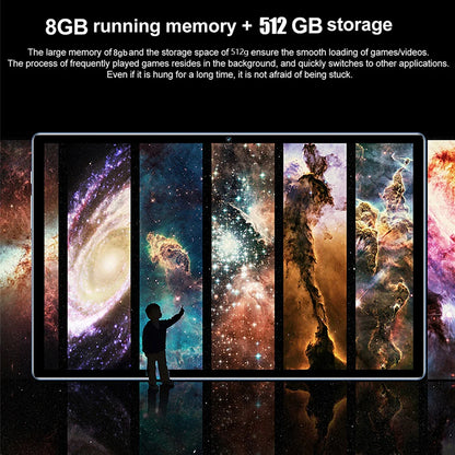 New 5G Pad 10.1 Inch Android Tablets Octa Core 8GB RAM 512GB ROM 4G LTE 5G WiFi Tablet Pc Double SIM Card HD Display 8000mAh