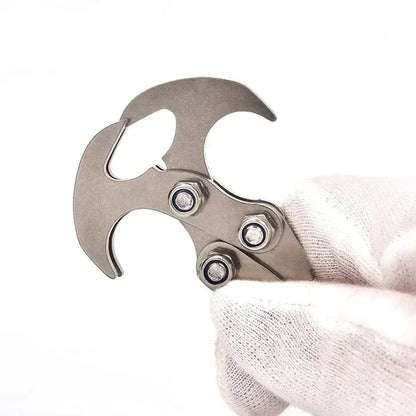 Folding Gravity Grab Hook Outdoor Rock Climbing Rescue Claw Survival Mountaineering Hook Tool Multifunctional Stainless Steel