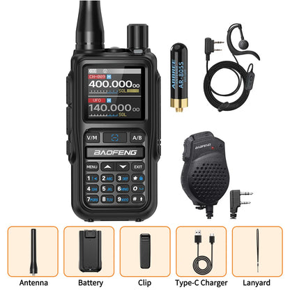 Baofeng UV-5R Mini Walkie Talkie Dual PTT Wireless Bluetooth Programming NOAA Portable Long Range Ham Radio for Camping outdoors