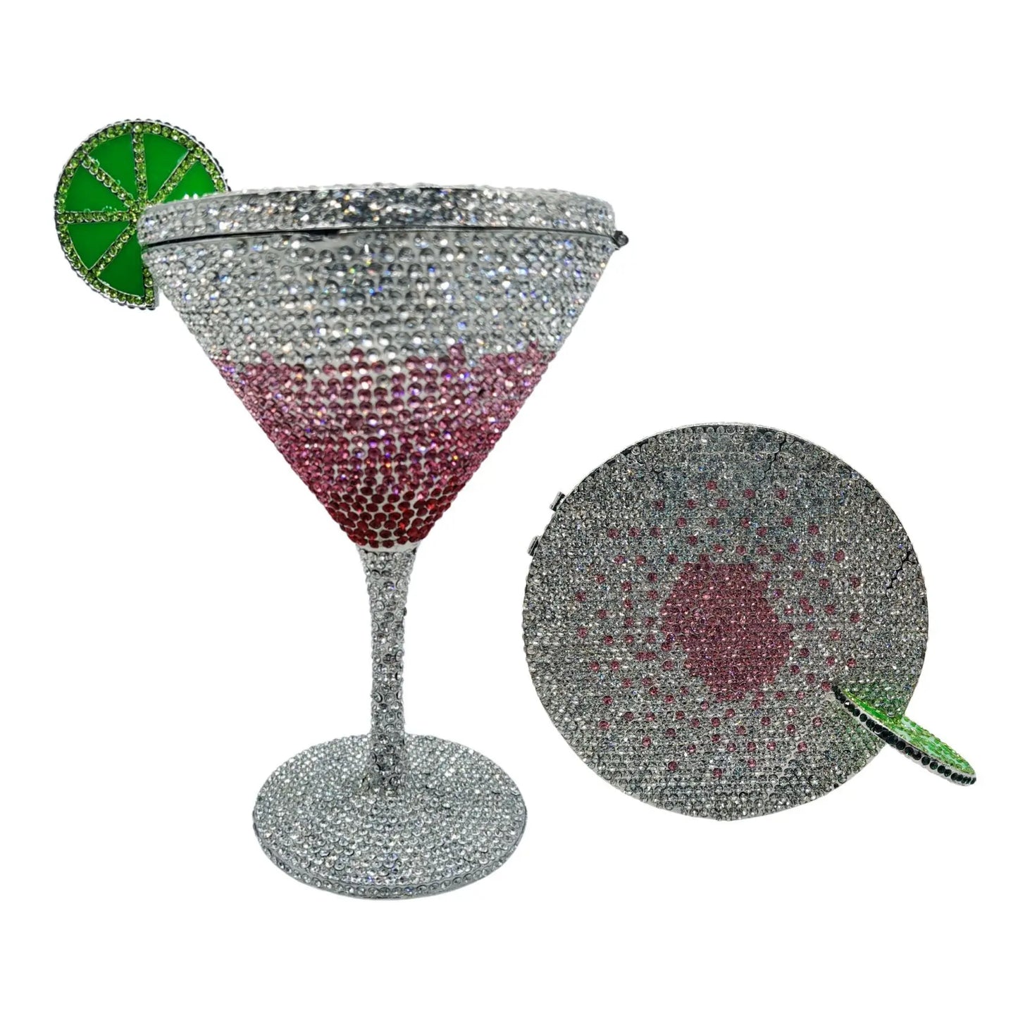 XIYUAN Women Luxury Branded Martini Crystal Evening Bag Elegant Cup Diamond Bridal Handbag Wedding Party Purses Lady Gift Clutch